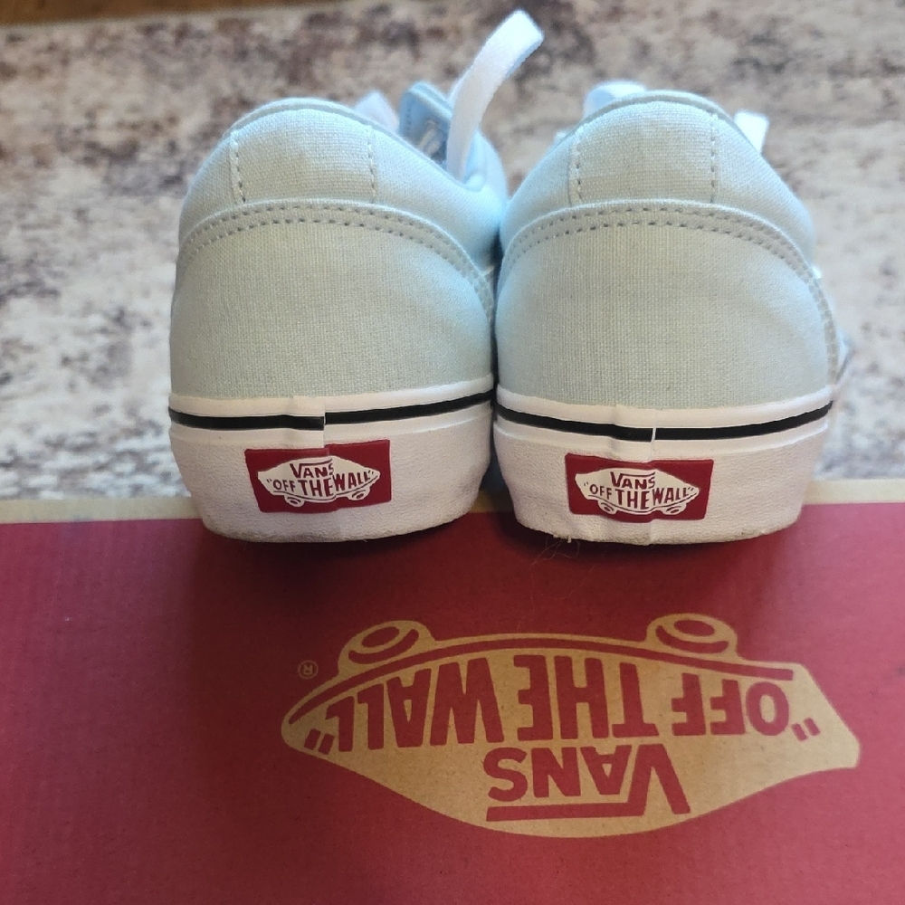 Vans Women's Sky Blue Sneakers - Picture 7 of 8